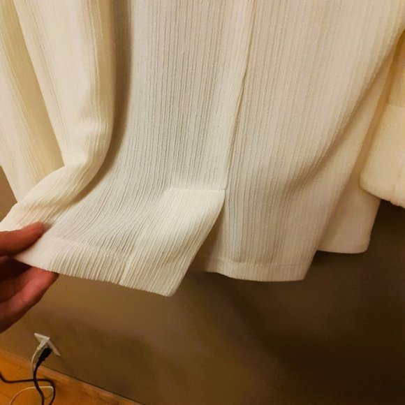 NWOT Open Cardigan Sz M-L Ivory 3/4 sleeve sweater Cream Made in Canada - Picture 9 of 11